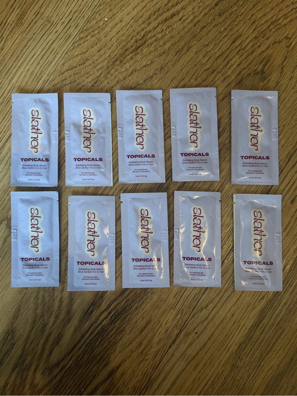 Topicals Sample Sachets - SLATHER Body Serum (10 Pack)